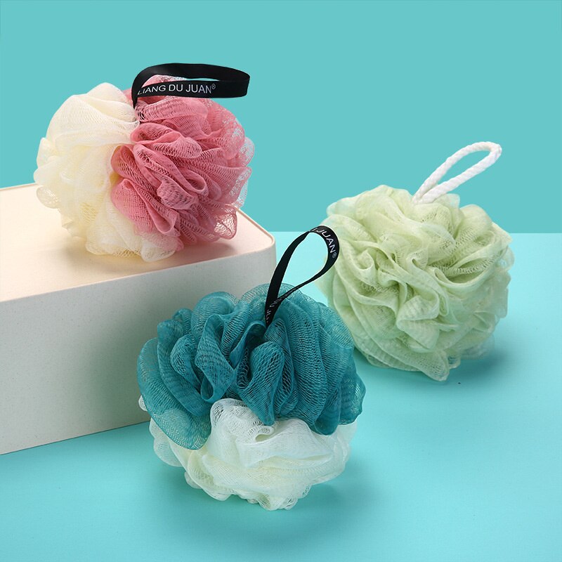 Superlyxig stor badboll, koreansk badboll, ryggsvampbadhandduk, blombadboll.