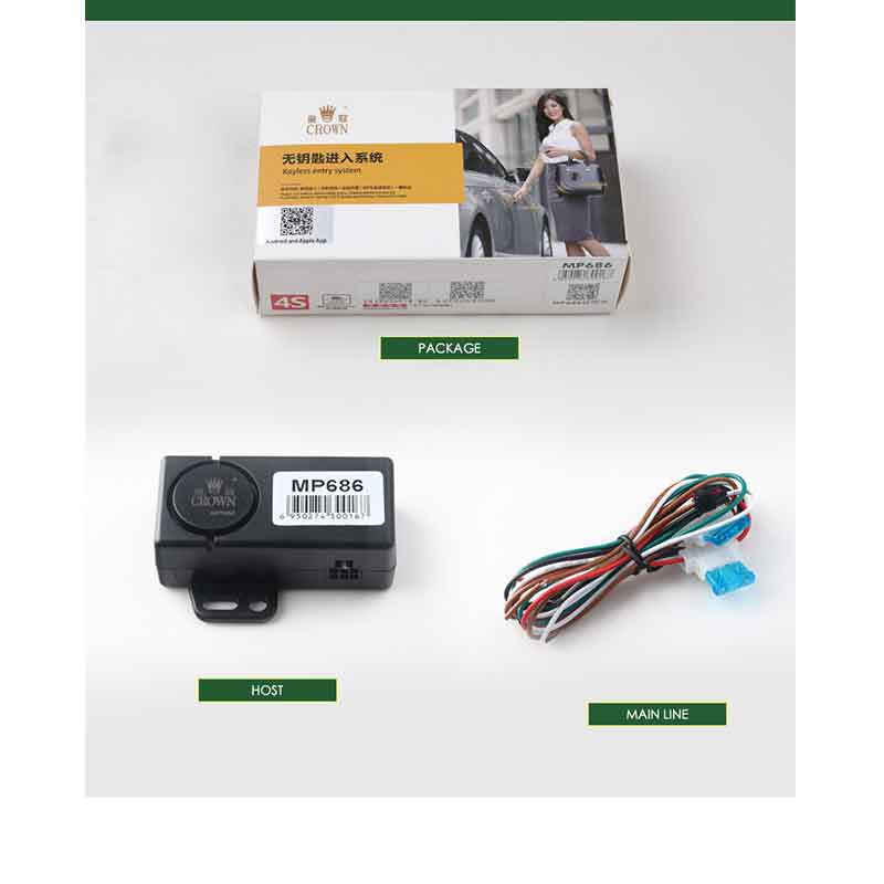 car alarm central locking universal Automatic Trunk Opening for cars autostart car accessories Mobile phone central lock MP686