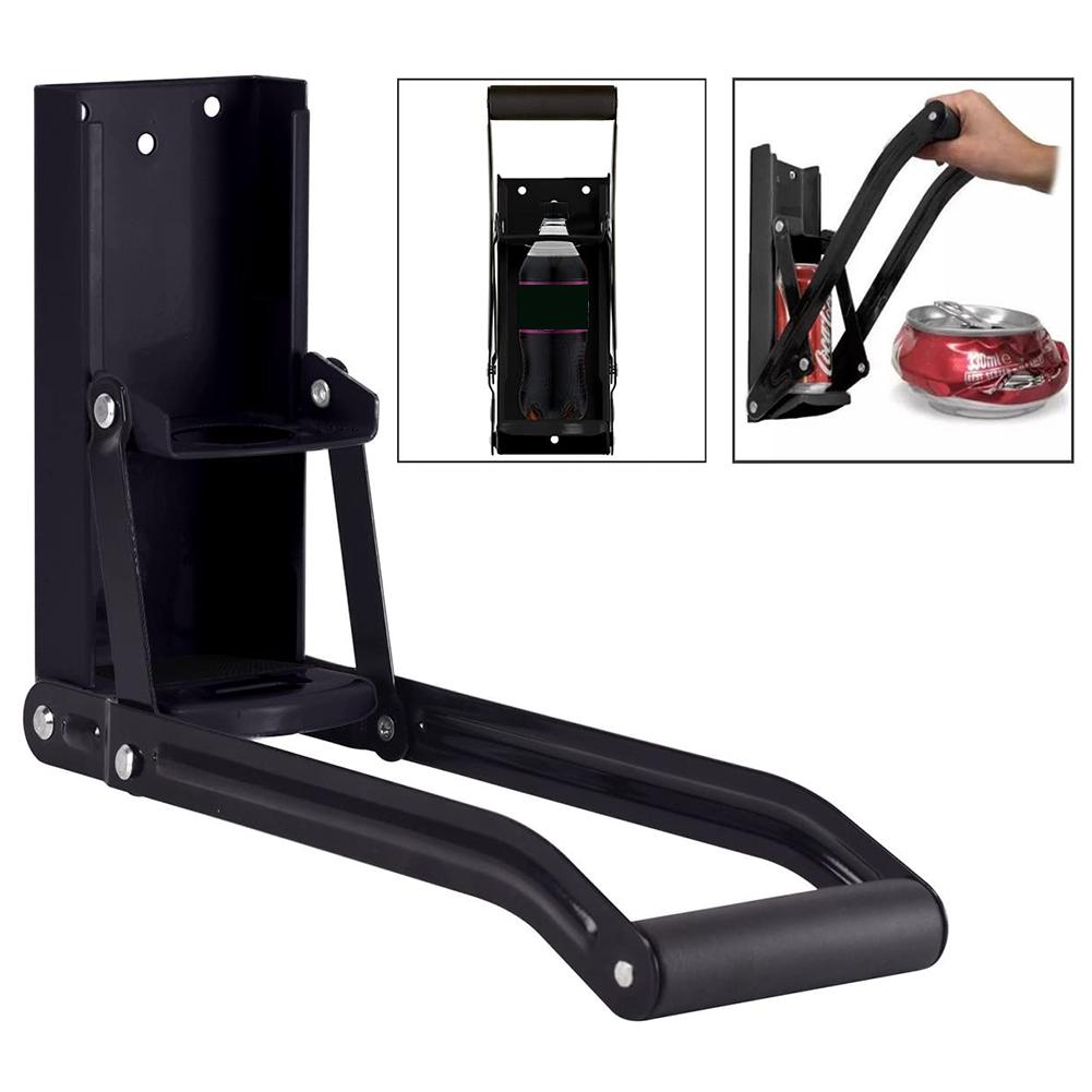 1.5L/2.5L Metal Can Crusher Wall-Mounted Heavy-Duty Can Smasher Compactor For Recycling Aluminum Seltzer Soda Beer Cans Bottles