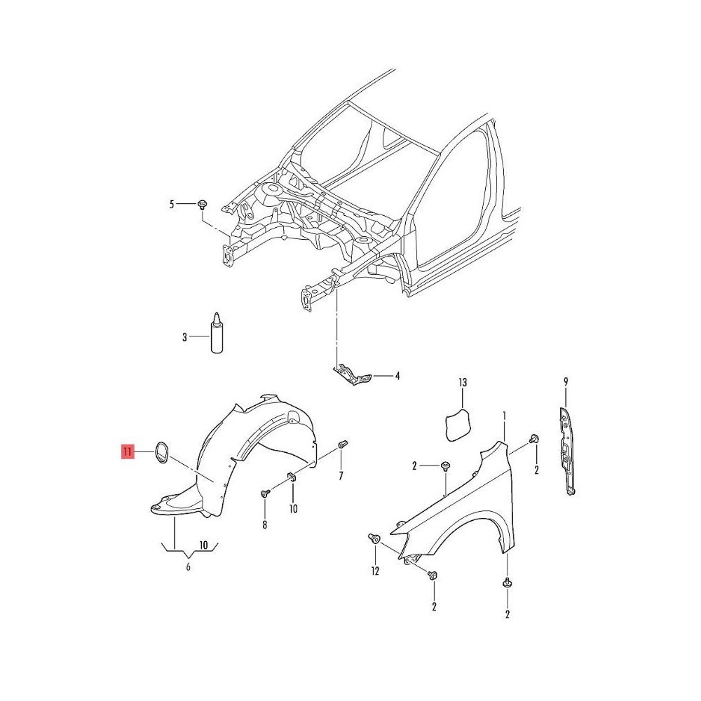 Para VW Jetta Vento , , , 5C6805413A 5C6805414A frente coche cabina cubierta accesorios 5C6 805 de 414 de 413