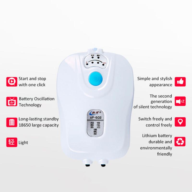 Oxygen Pump AC and DC Dual-use Aeration Pump Charging Oxygen Machine Aquarium Fish Tank Oxygenation Pump Fishing Oxygena