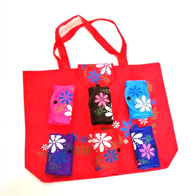 Falten Tote Einkaufstasche Frauen Männer lässig Eco wiederverwendbar Einkaufen Blume Taste Beutel fallen Reise Feste Handtasche Käufer taschen