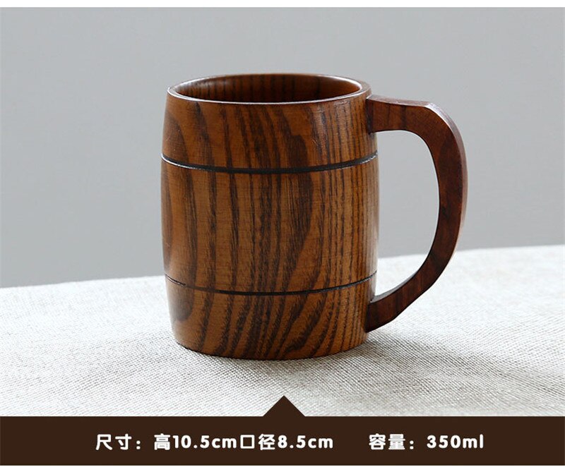 Personality Mug Simple Luxury Cup Couple Cup Chinese Style Coffee Mugs Drinkware Retro Wood For Friends: Clear