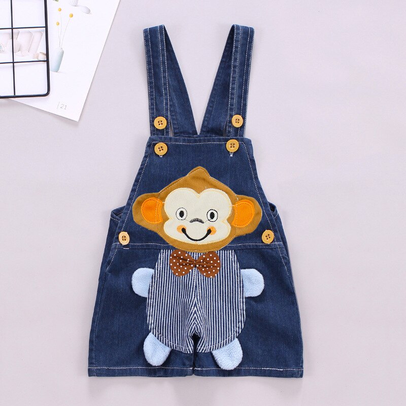 Zomer Katoenen Baby Shorts Broek Peuter Jongens Meisjes Jeans Overalls Shorts Elastische Denim Cartoon Hond Casual Baby Kleding Broek