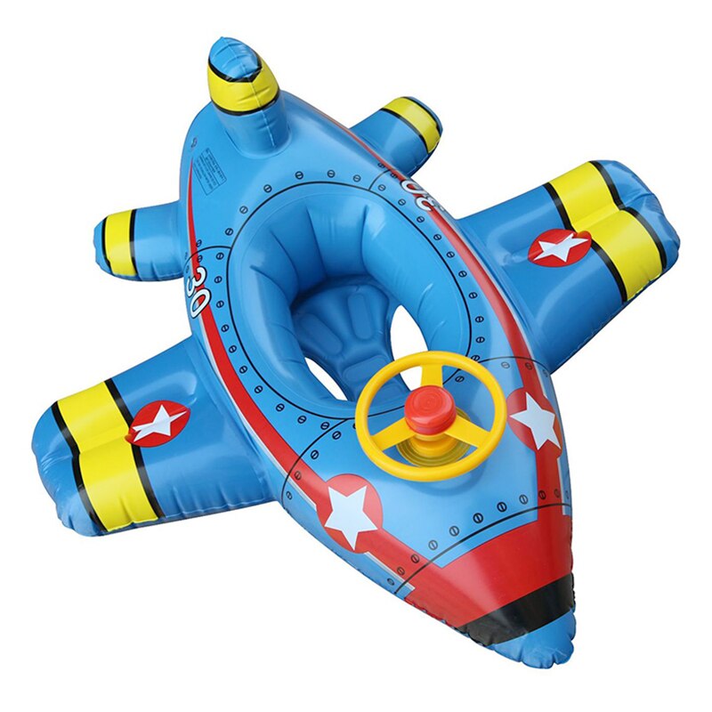 Anneau de natation en avion , siège gonflable pour enfants, anneau de natation pour l'été, fête aquatique amusante en plein air DRSA88: blue