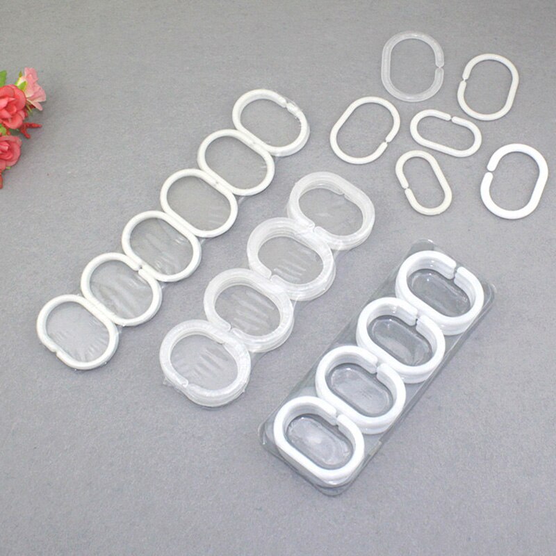 Duurzame douchestang haak hanger pp plastic gordijn accessoires badbenodigdheden gordijn clips voor gordijnroedes voor huishouden