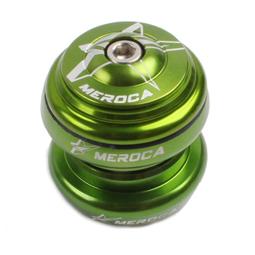 44mm Aluminum Alloy MTB Road Bike External Headset 1-1/8" Unthreaded Parts Set Mountain Steel Bearing Bowl Scooter Aluminum: Green