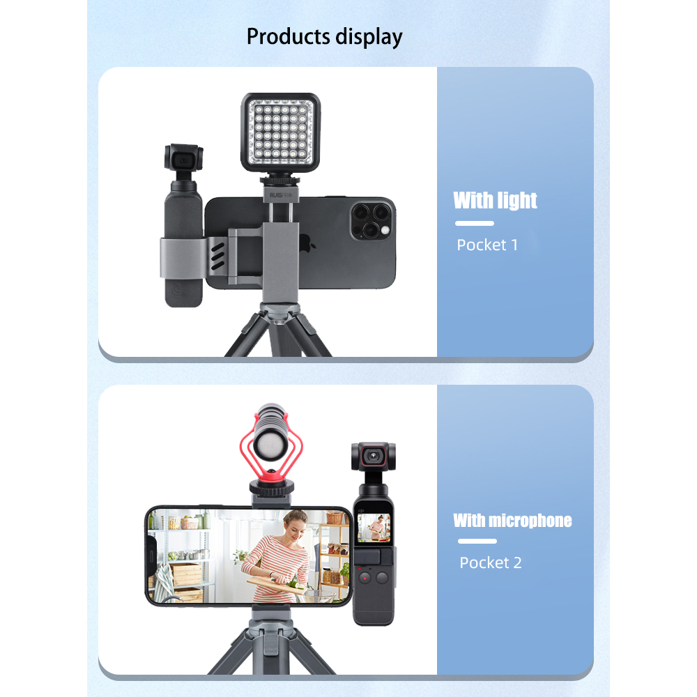 DJI Osmo Tasche 1 2 Faltbare Stativ Halfter Ladung Basis Smartphone Stativ Montieren Festen Ständer Halterung Halfter LED-licht
