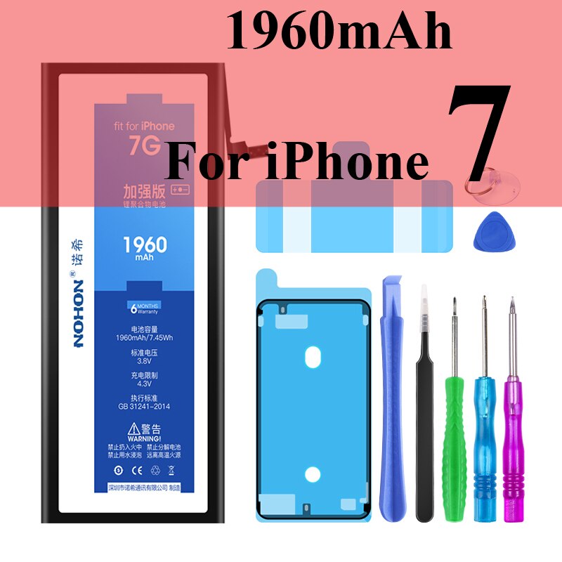 Nohon Batterie Für Apple iPhone 6S 6 5s 7 8 X Xr Xs Max 4 4s Echt kapazität Batterien + Werkzeuge Für iPhone 6S 6 5s 7 8 X Xr XsMax 4 4s