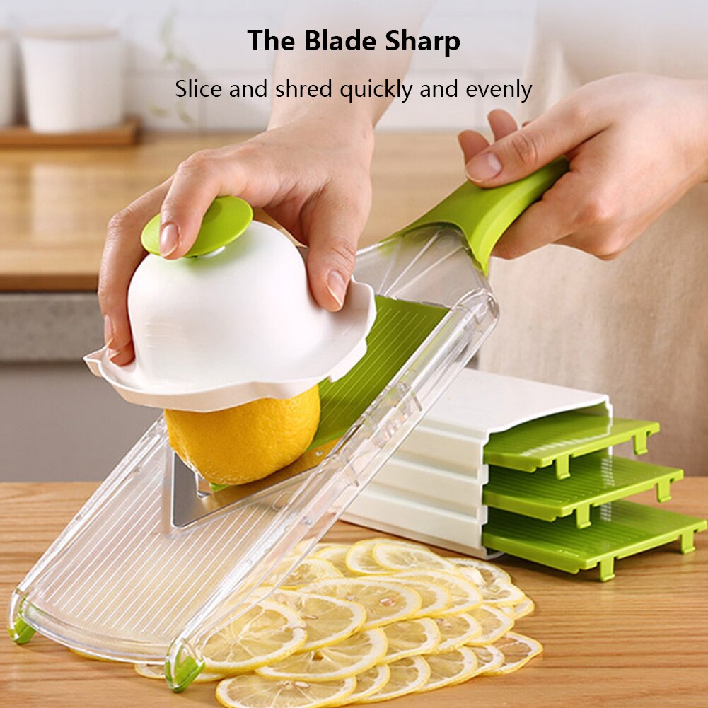 Fruit Slicer Cut Lemon and Grapefruit Orange Manual Household Fruit Slicer Stainless Steel Potato Cutting Kitchen Tools