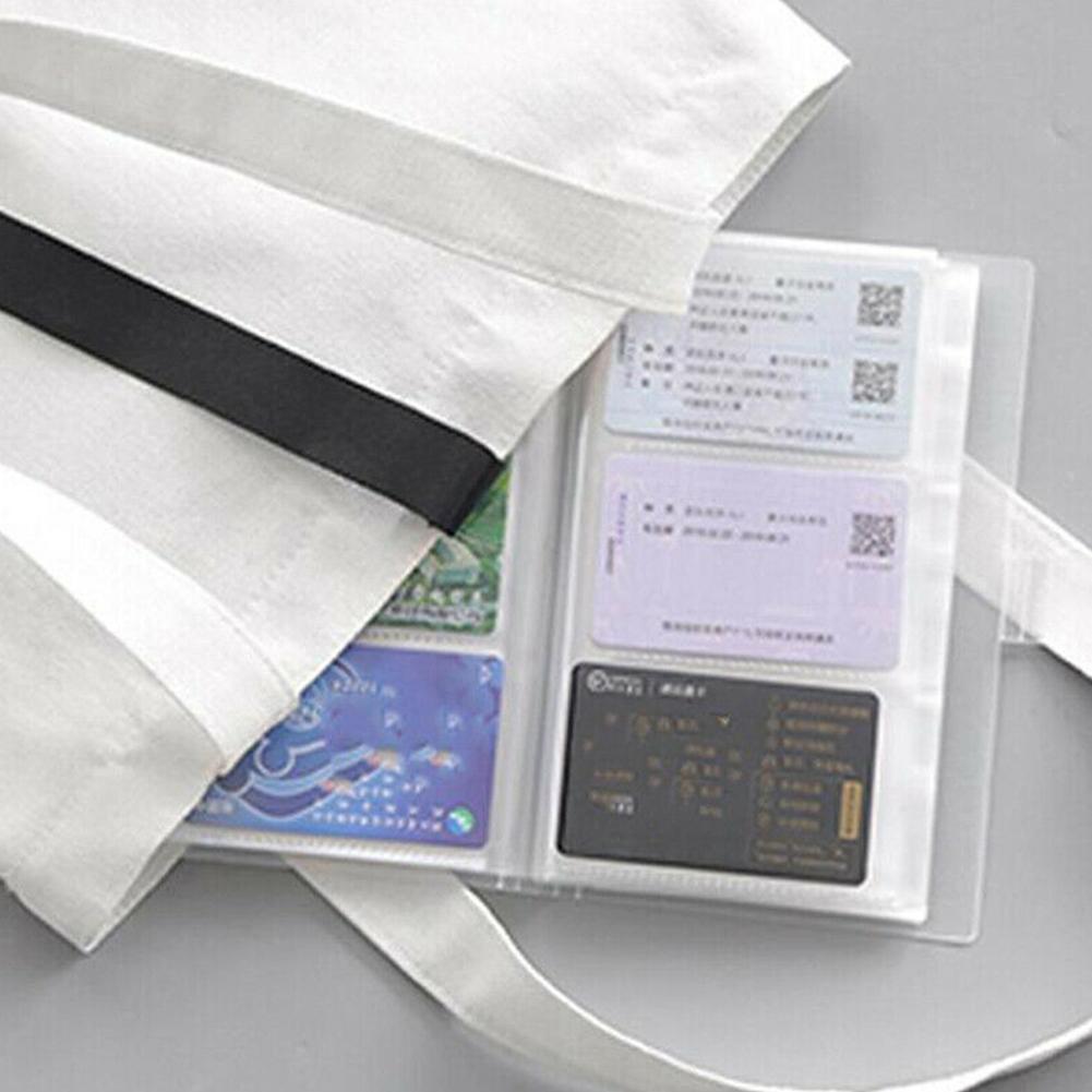 1PC Transparent Business Card Id Card Holder 240 Card Large Slots Office Collection Business Card Holder Card Capacity Tick X0R2