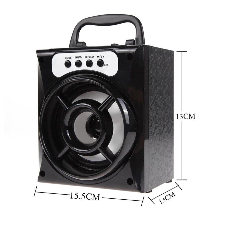 MS-132BT Big Portable Bluetooth Wireless Speaker Bass Powerful Subwoofer Outdoor Music Playing Box USB LED TF FM Radio Speaker