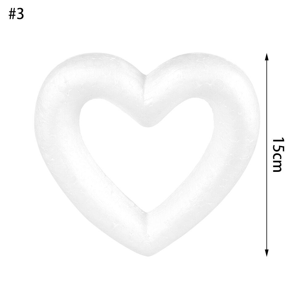 Bröllop alla hjärtans dag skum boll vit ihålig hjärta prydnad hantverk hjärtformade för diy festival fest dekoration leveranser: 15cm