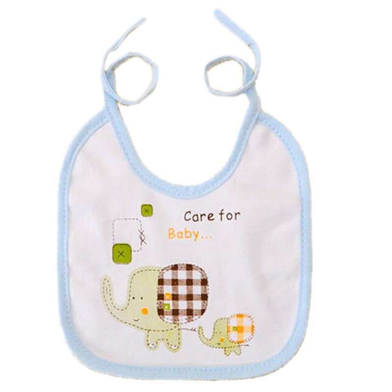 G Katoenen Baby Bib Baby Speeksel Handdoeken Baby Waterdichte Slabbetjes Pasgeboren Slijtage Cartoon Accessoires: Blauw