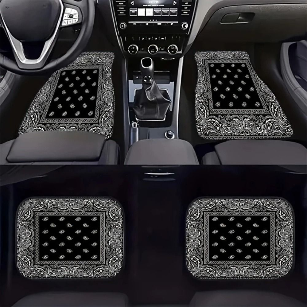 4Pcs Bohemian Car Floor Mats Rubber Back Heavy Dut... – Vicedeal