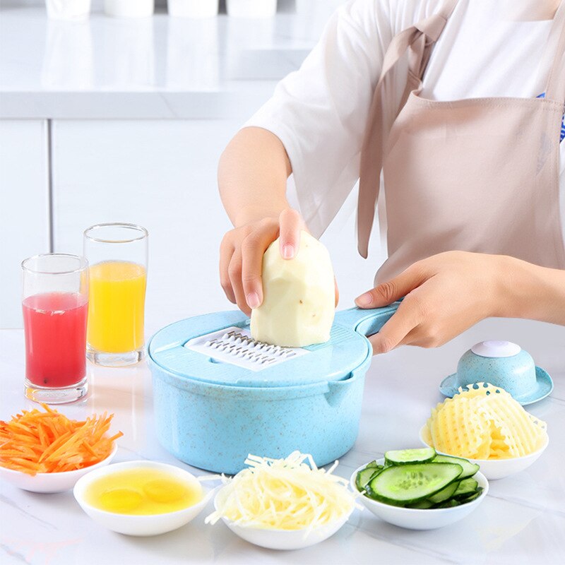 Diniwell Multifunctionele Handleiding Plantaardige Spiral Slicer Chopper Slicer Kaasrasp Slimme Groentesnijder Keuken Gereedschap