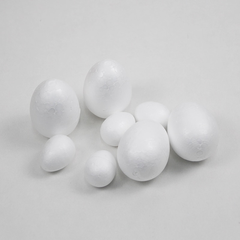 Decoración de Pascua DIY guirnalda ramas secas corona de mimbre con Pascua decoración con forma de huevo para el hogar adorno colgante 30/60mm color huevo de espuma