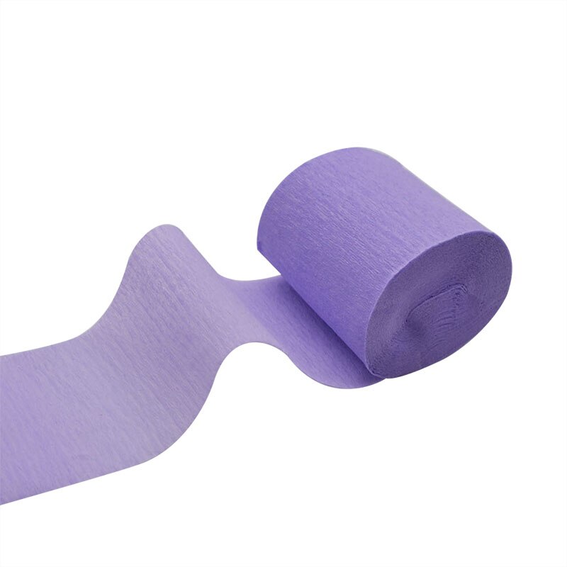 10m x 5cm Origami Crepe Paper Streamers DIY Crafts Wrinkled Paper Roll for Wedding Birthday Party Decoration Backdrop Curtain 7: P18 Pale purple