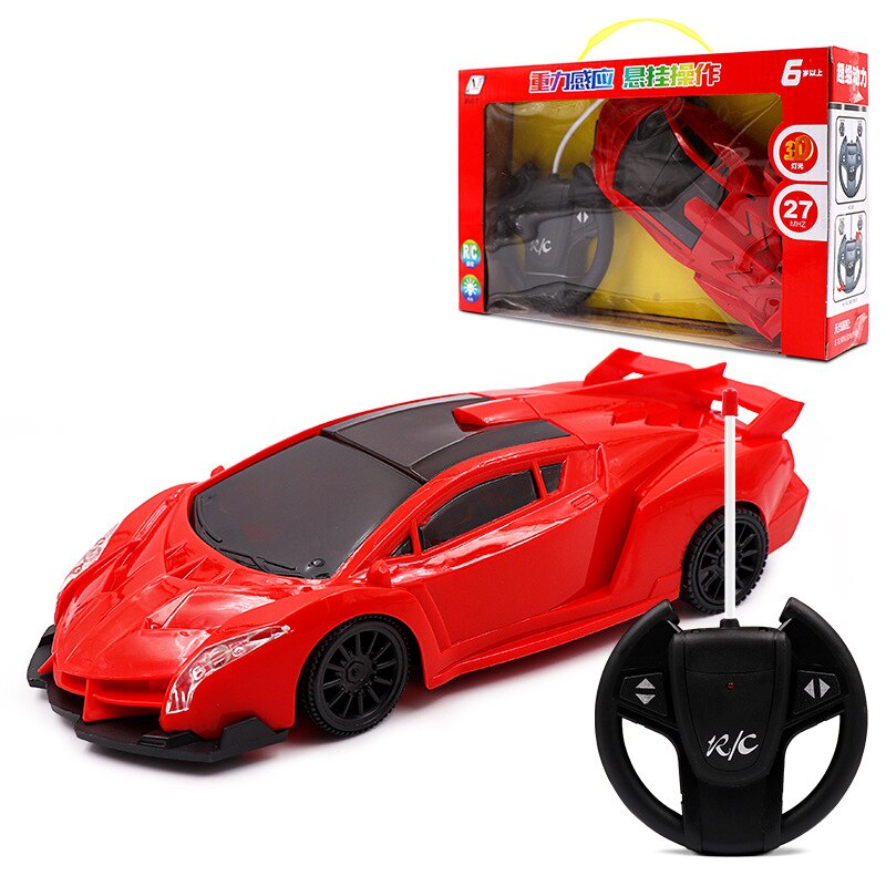 Neue Kinder der Vier-weg Fernbedienung Sport Auto Drift Auto Bugatti Fernbedienung Auto Modell Spielzeug: 4 Rambo red