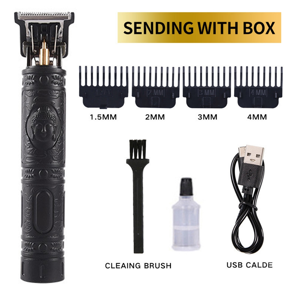 Pro T Clippers Trimmer Elektro Pro Li Trimmer T Blade Trimmer Akku wiederauf ladbar profession elle Glatze USB wiederauf ladbar: Rot