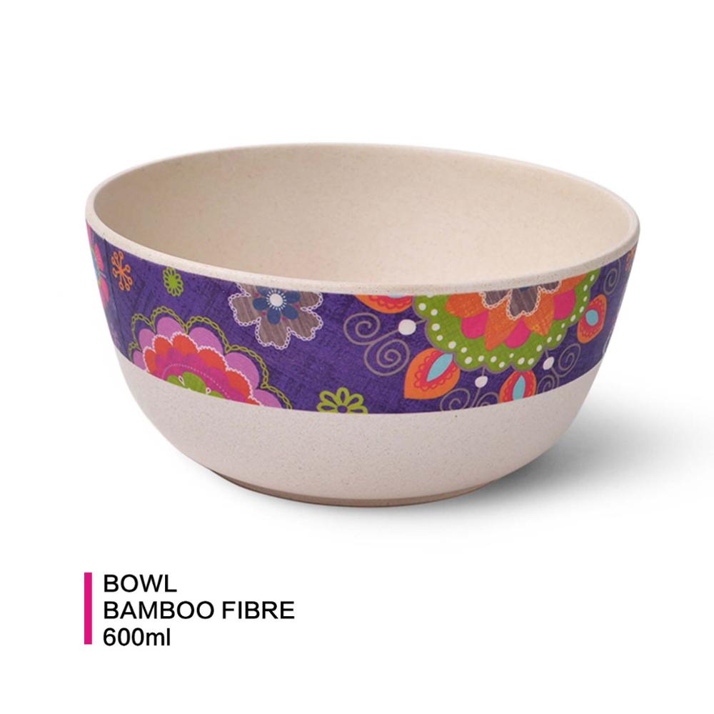 FISSMAN Bamboe Fibre Plaat Diner Schotel Voedsel Lade Slakom Servies Diner Set: 600ml bowl