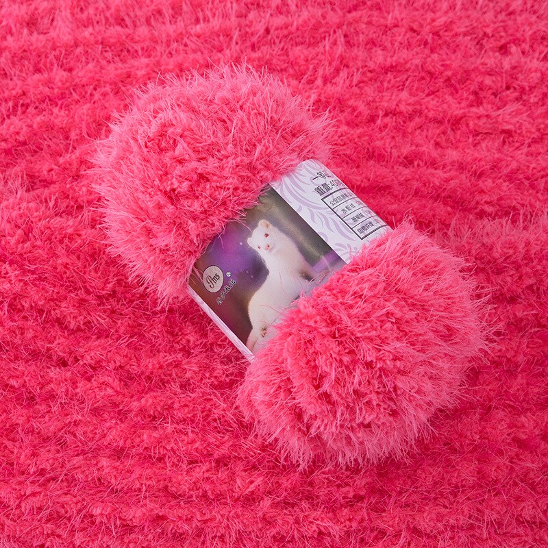 400g/ parti imiteret pels minkgarn langt hår mohair plysgarn til håndstrik uld hækling ekstra blød gør-det-selv kashmir tørklædetråd baby: 7