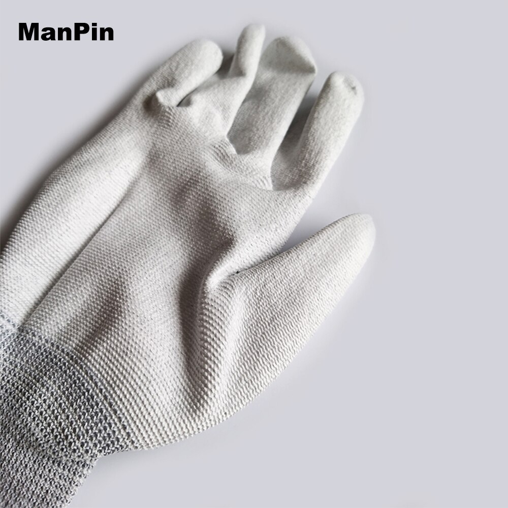 3Pcs Mobile Phone Repair ESD Anti Static PU Painted Carbon Fiber Gloves Electronic Screen PCB Soldering Working Hand Protector