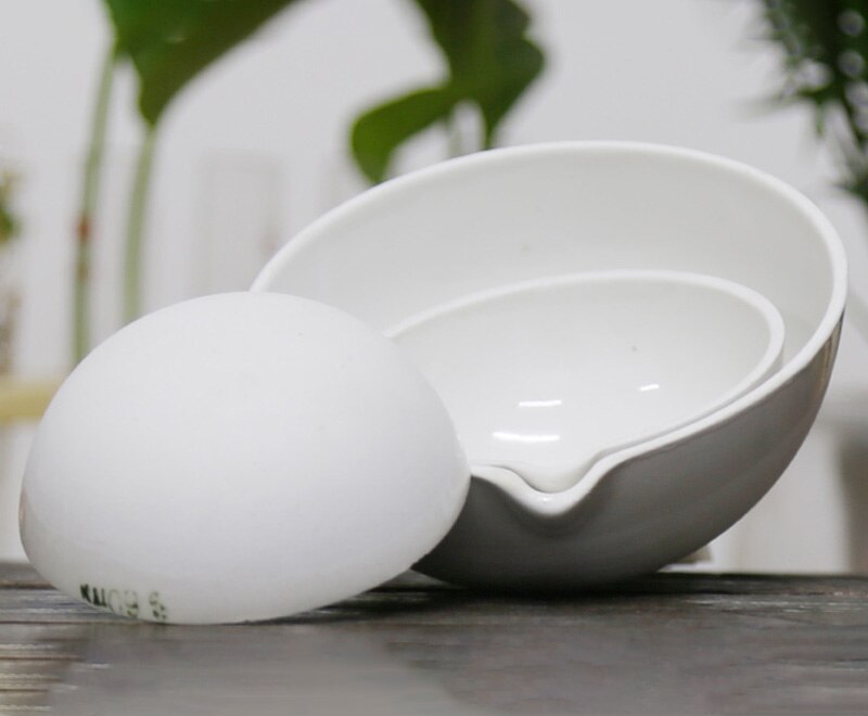 Plato evaporador de porcelana con caño, plato de fondo redondo, laboratorio de evaporación para experimentos científicos, diámetro, 1 unds/paquete, 500ml