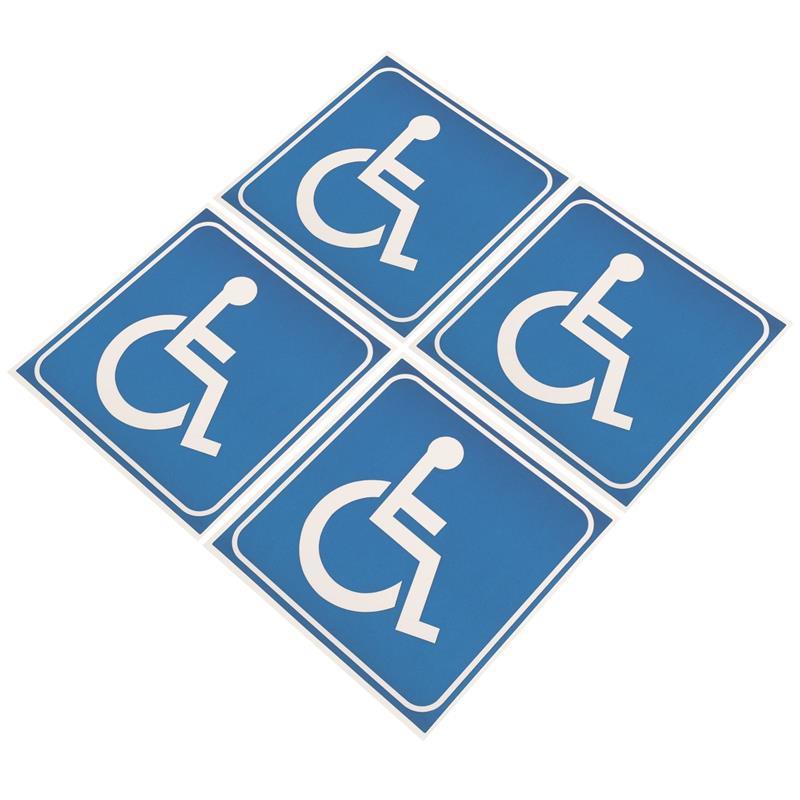 Gehandicapte rolstoelbord Handicap Stickers Sticker Symbool Handicap Parkeren Toilet: Default Title