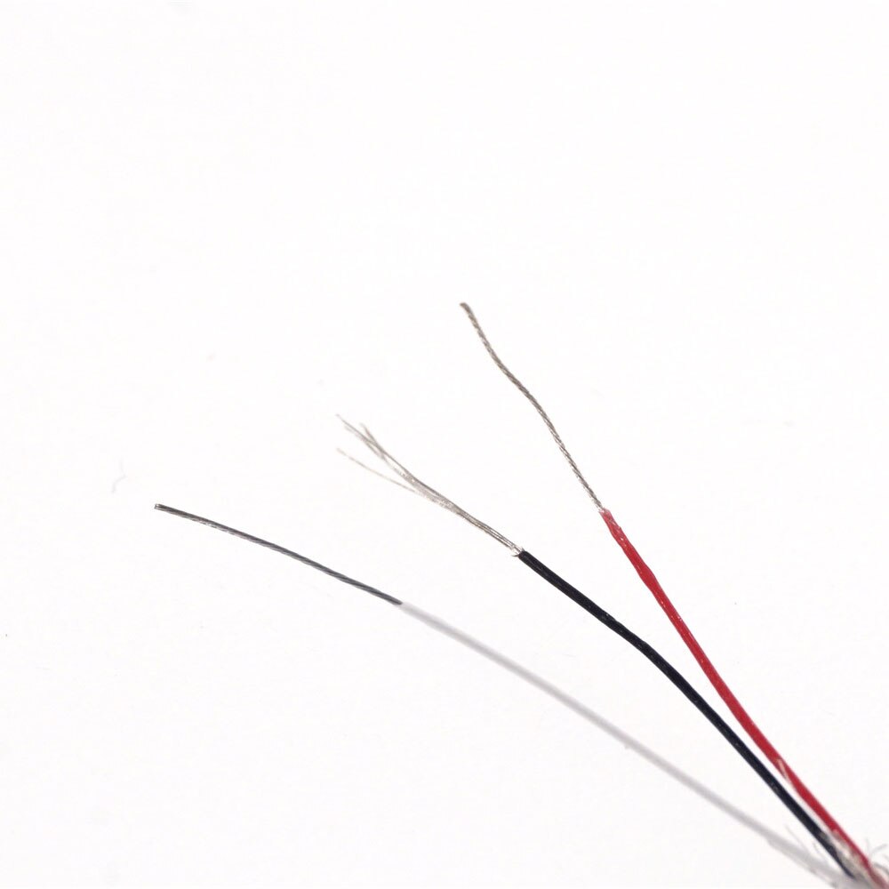 2 meters Superfine 3 Cores Braid Shield Cable Micro cable 34 AWG OD 1.2mm Tinned Copper Wire 3 Conductors one Layer Shielded