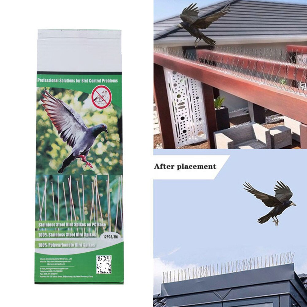Oiseau répulsif pointes Anti Pigeon clou oiseau outil de dissuasion pour Pigeons hibou petits oiseaux clôture 25X11cm oiseau pointes
