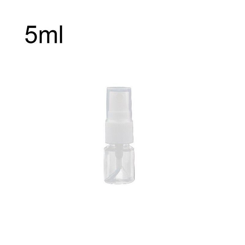 10ml ~ 100ml butelki wielokrotnego użytku podróż przezroczysta plastikowa butelka z perfum Atomizer pusta mała butelka z rozpylaczem toksyczny wolny i bezpieczny: 5ml