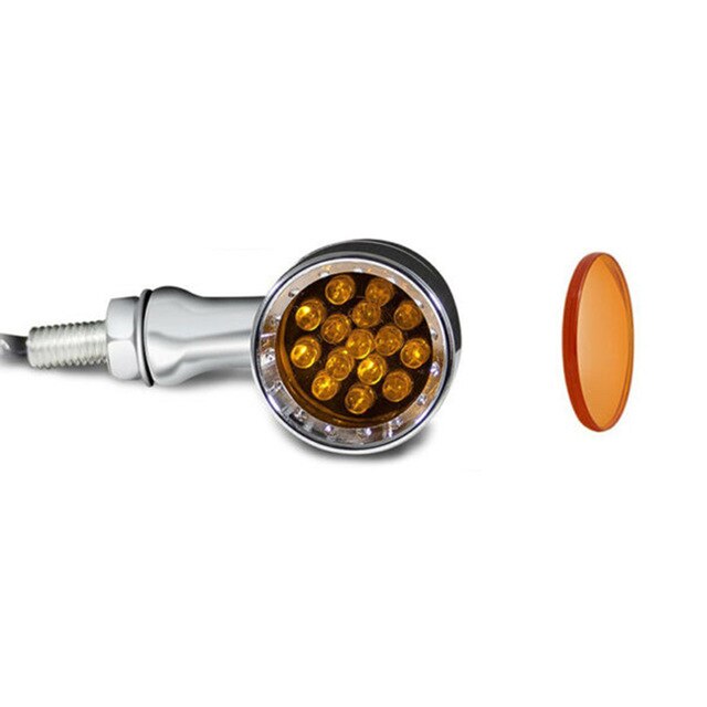 Voor harley chopper richtingaanwijzers chroom motorfiets led richtingaanwijzers betrouwbaar top: Amber