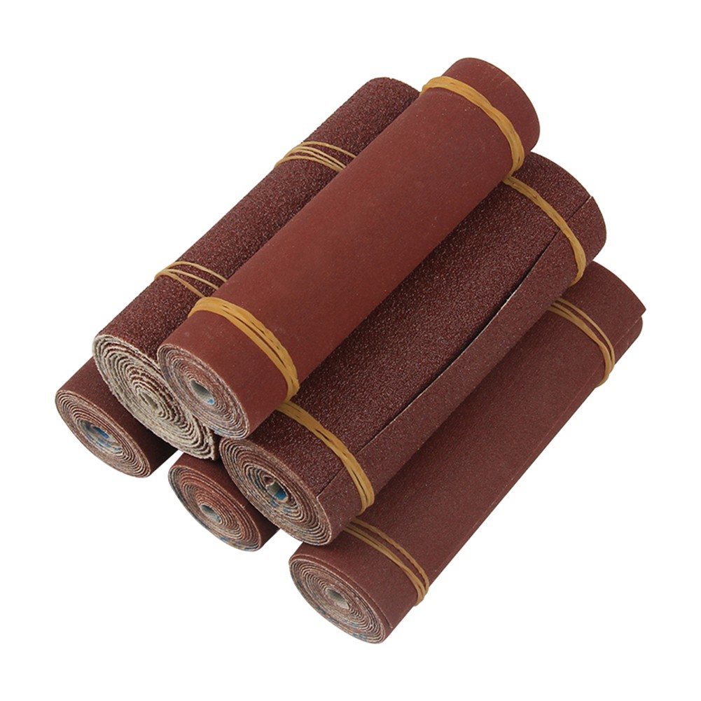Rouleau de tissu émeri, papier de verre de polissage pour outils de meulage, papier de sable, feuilles abrasives, outil de travail du bois