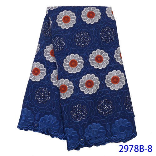 Nigeria lace fabric lace cotton lace African nigerian laces for women dresses KS2978B-1