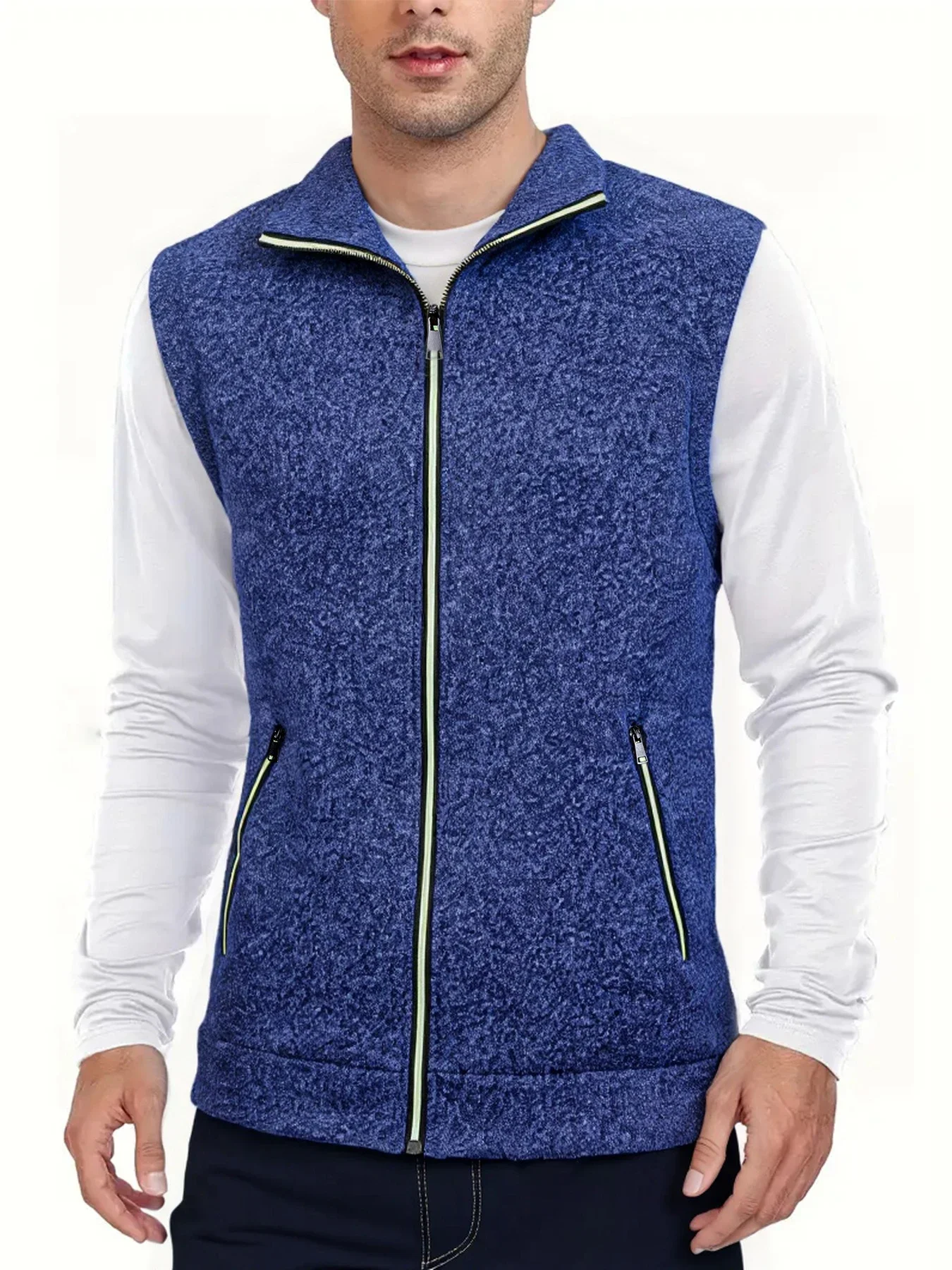 Herbst und Winter männer Reißverschluss Weste Jacke lässig warm Stehkragen Ärmellose Mäntel Männer Streetwear Jacke Weste Spitzen