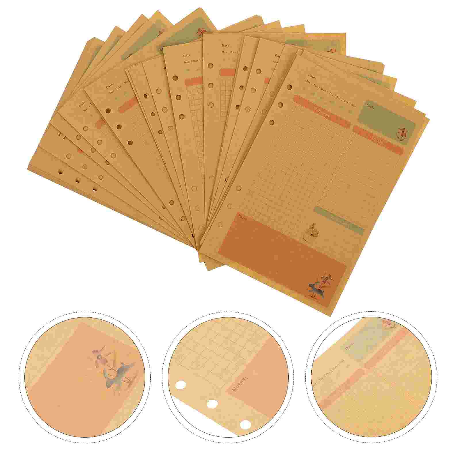 2Pcs A5 Refill Papier Losse Blad Papier Losbladige Inserts Papers Voor Schrijven