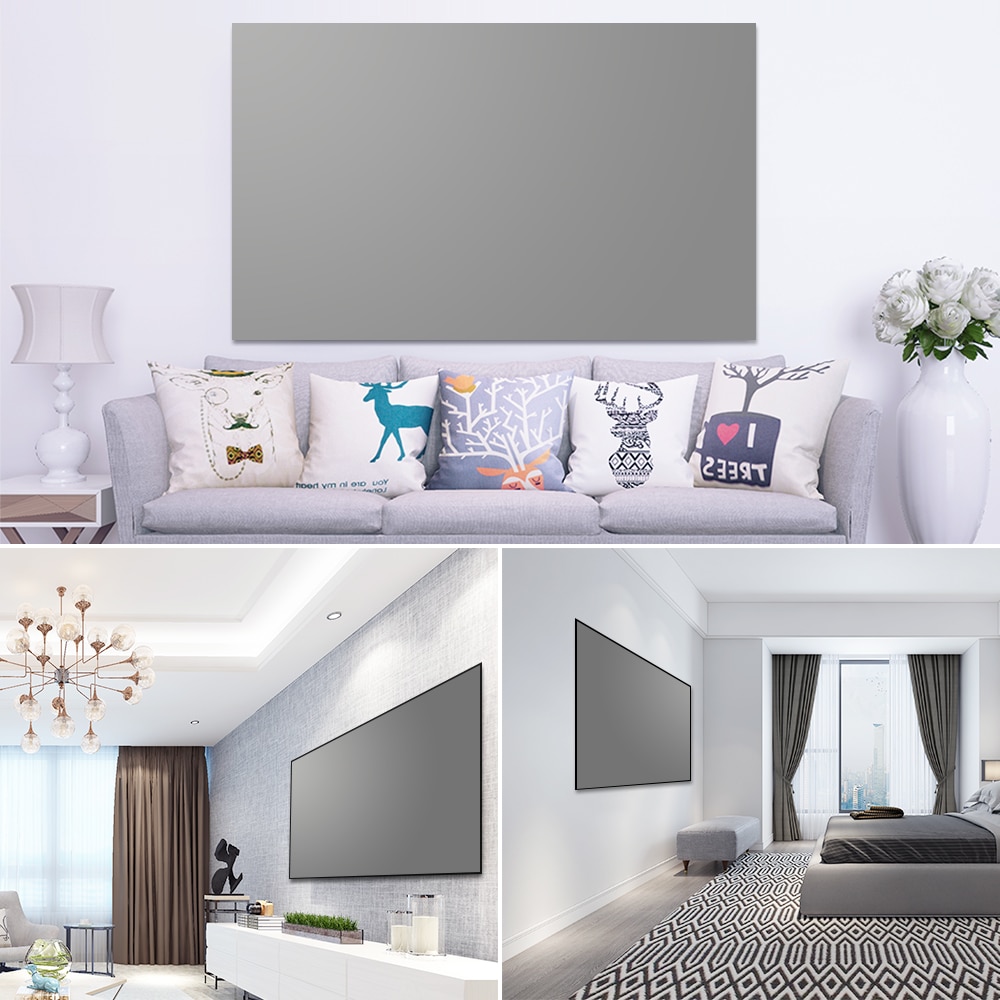 Rideau de projecteur réfléchissant à haute luminosité 16:9, 60/84/100/120/130 pouces, écran en tissu, pour Epson BenQ XGIMI Home Beamer