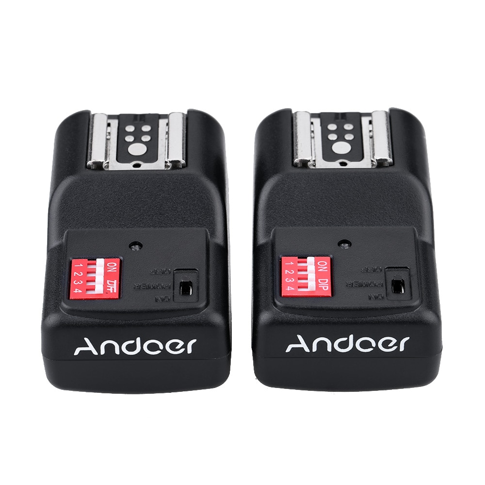 Andoer Universal 16 Channels Radio Remote Photo Studio Speedlite Flash Trigger 1 Transmitters &amp; 2 Receivers