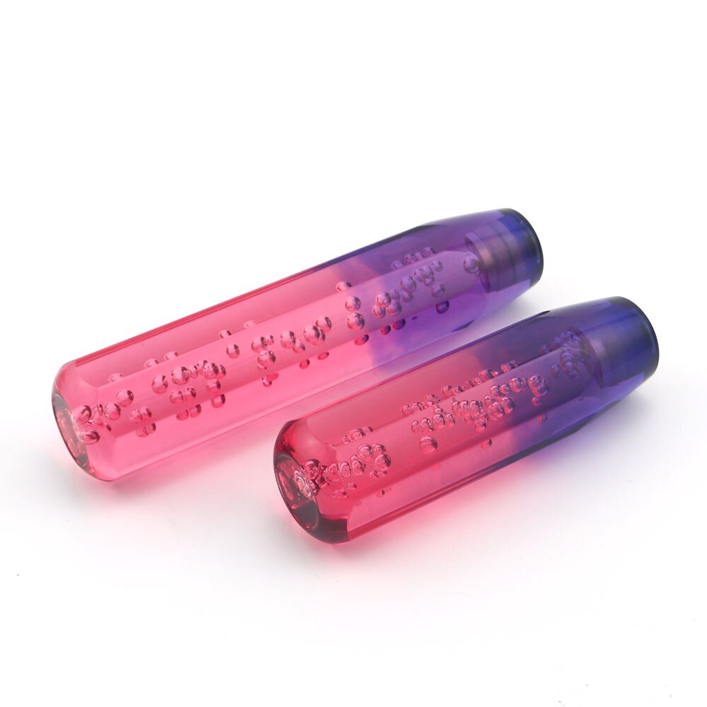 Car Manual Shift Knob Gear Shifter Head Shift Knob Stick Crystal Transparent Bubble Purple Blue Throw Gear Shifter 15CM 20CM