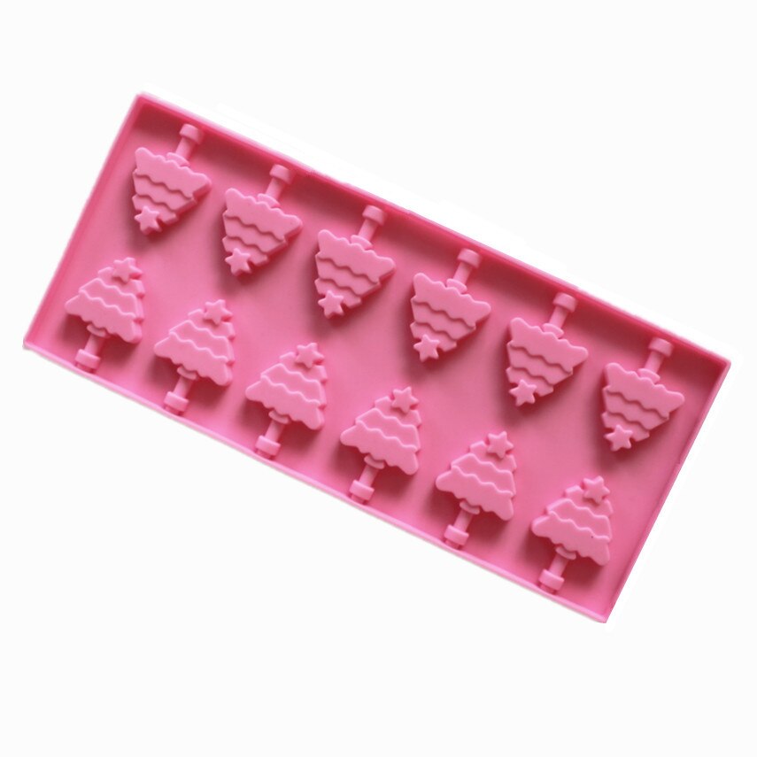 Silikone slikkepinde chokolade kageforme rundt hjerte silikone slikkepinde form blomst slik kageforme bage kage dekorationsværktøj: F   26.3 x 11.5 x 1cm