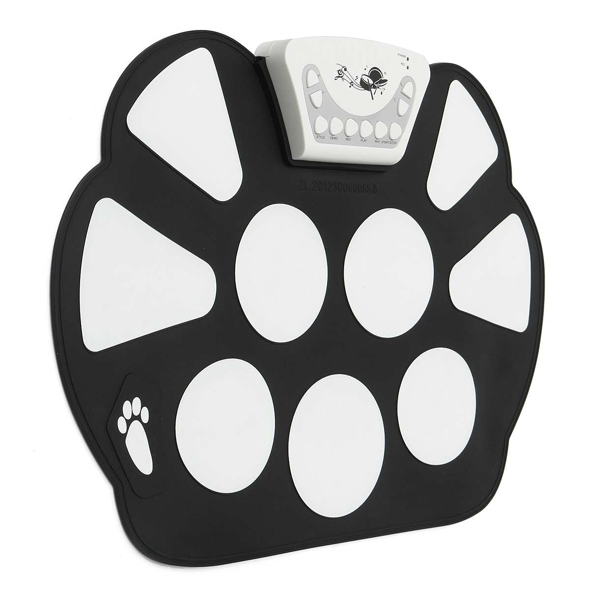 Electronic Drum Kit - 9 Foldable Silicone Pads - USB Roll Up - with Drumsticks & Foot Pedal - Portable Digital Drum Set