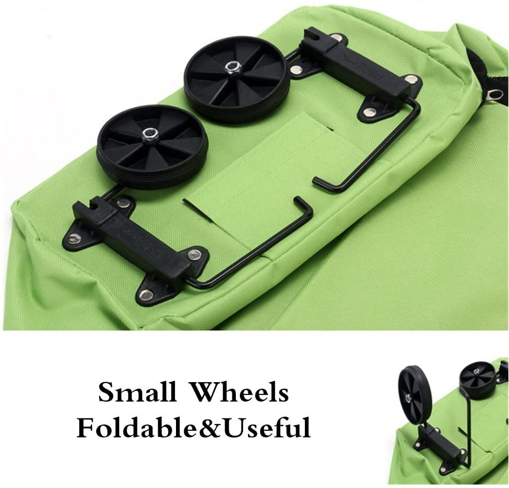 Vouwen Thuis Trolley Boodschappentas Wielen Herbruikbare Draagbare Milieuvriendelijke Opslag Bakken Grote Opvouwbare Winkelwagen Reizen Handvat Tassen