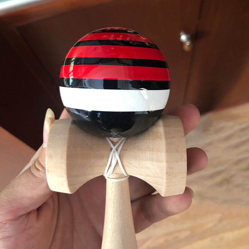 18CM Kendama Wooden Toy Kendama Colorblock Skillful Juggling Ball Education Traditional Game Toy For Children Adult: Pattern C