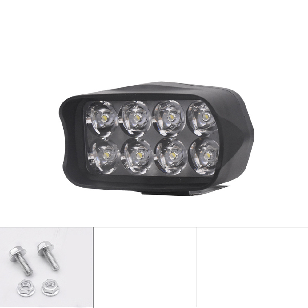 Faro LED para bicicleta eléctrica de 12V-80V, triciclo superbrillante para motocicleta, lámpara Led 8/12/16, piezas de luz delantera de conducción de seguridad para bicicleta eléctrica: Gris claro
