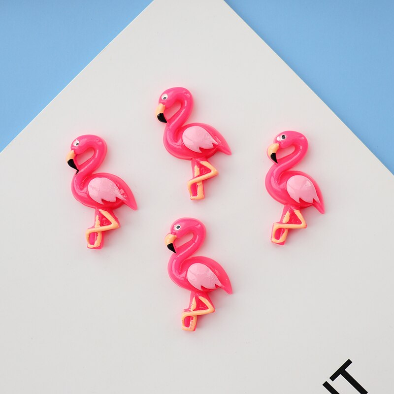 8PCS Slime Pendenti E Ciondoli Rosa Fenicottero Rosa Della Resina di Flatback Slime Accessori Borda La Produzione di Forniture per il FAI DA TE Scrapbooking Artigianato