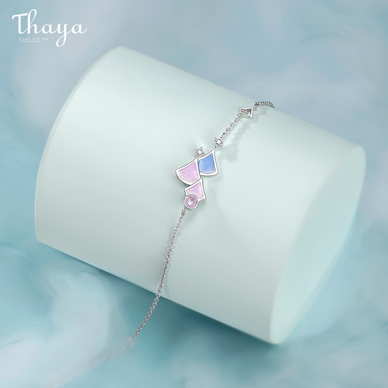 Thaya S925 Silver Dragon Horn Charm Drip Oil Bracelet & Bangle Thin Chain Silver Bracelets For Women Luxury Fine Jewelry