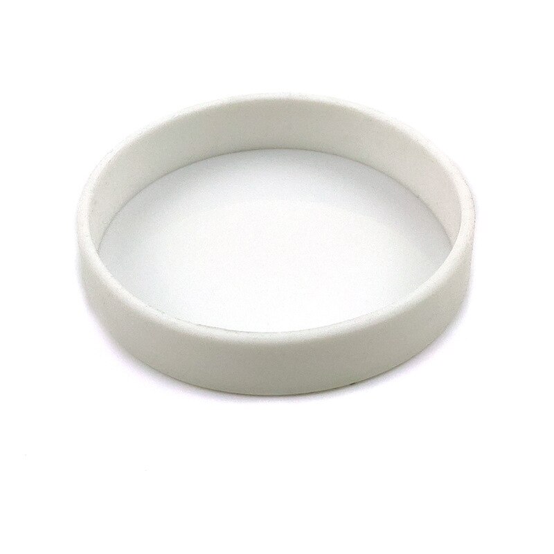 Silicone Rubber Wristband Flexible Wrist Band Cuff Bracelet Sports Casual Band For Anniversary Dating Party TXTB1: WH