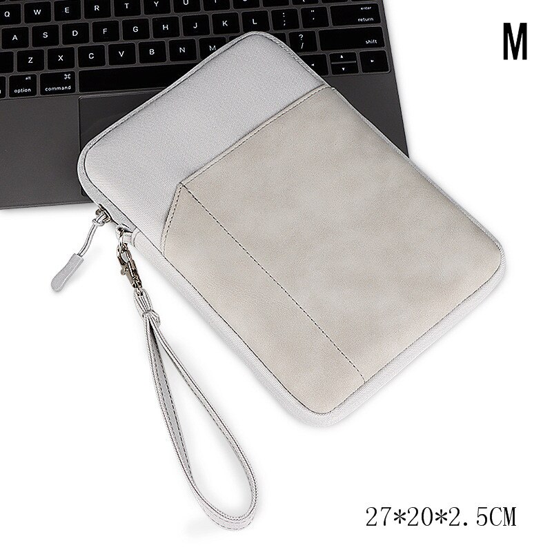 Draagbare Laptop Beschermende Tas Ipad Telefoon Organiseren Pakket Kantoor Document Pouch Vergadering Data Opslag Handtas Accessoires Artikelen: M Light gray