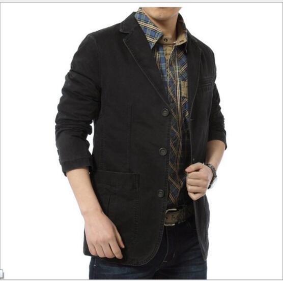 Denim Männer Blazer masculino Jacke Slim Fit Casual Herbst Winter Blazer Mannklage Größe XXL XXXL
